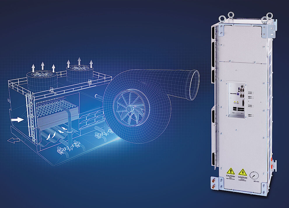 Innovative Kältemaschinen mit leistungsstarken Turbo- oder Zentrifugalverdichtern stellen hohe Anforderungen an die Frequenzumrichter-Technologie. SIEB & MEYER löst diese unter anderem durch den Einsatz der 3-Level-Endstufen-Technologie in der Frequenzumrichter-Serie SD4M.