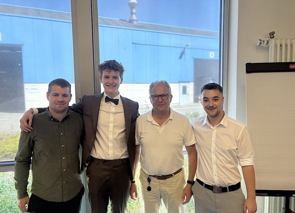 Freisprechung der SIEB & MEYER Azubis 2026: Benedikt, Lennart und Falk